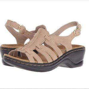 Clarks Collection Leather Sandals Lexi Marigold Desert Snake 11